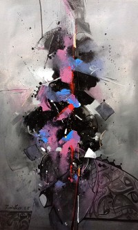 Zohaib Rind, 18 x 30 Inch, Acrylic on Canvas, Abstract Painting, AC-ZR-325 Zohaib Rind, 18 x 30 Inch, Acrylic on Canvas, Abstract Painting, AC-ZR-325